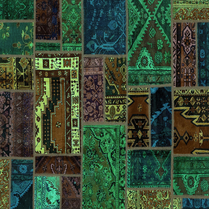 Square Oriental Turquoise Modern Rug, abs5651turq