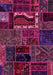 Machine Washable Oriental Pink Modern Rug, wshabs5651pnk