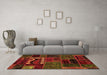 Machine Washable Oriental Orange Modern Area Rugs in a Living Room, wshabs5651org