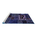 Sideview of Machine Washable Oriental Blue Modern Rug, wshabs5651blu