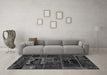 Machine Washable Oriental Gray Modern Rug in a Living Room,, wshabs5651gry