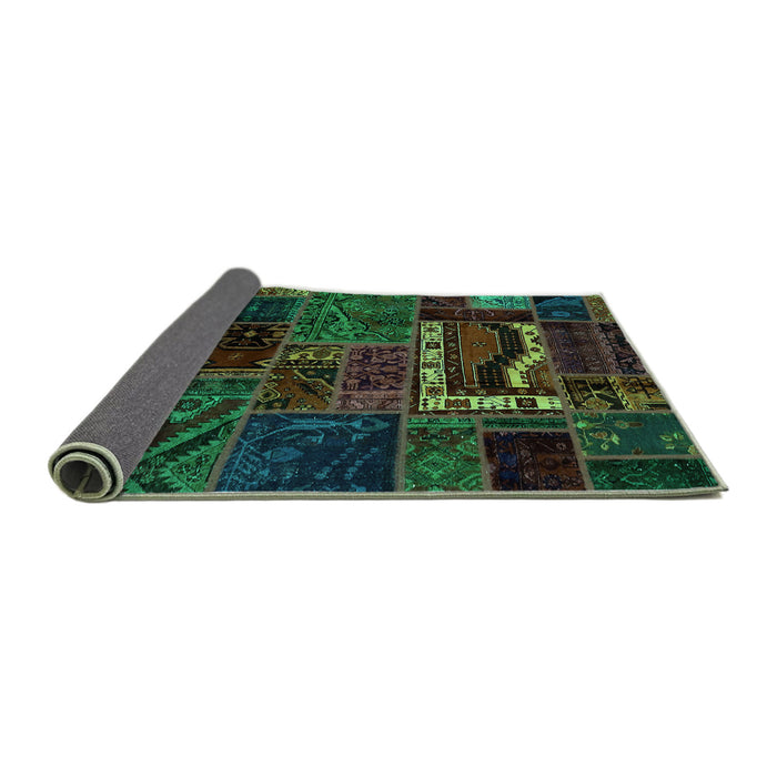 Sideview of Oriental Turquoise Modern Rug, abs5651turq