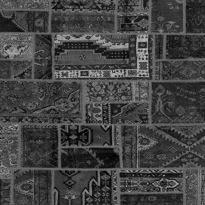 Square Oriental Gray Modern Rug, abs5651gry