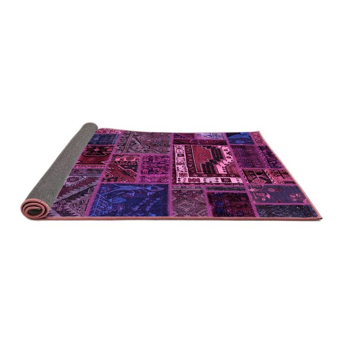 Sideview of Oriental Purple Modern Rug, abs5651pur