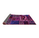 Sideview of Oriental Purple Modern Rug, abs5651pur