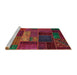 Sideview of Machine Washable Abstract Chestnut Brown Rug, wshabs5652