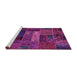 Sideview of Machine Washable Oriental Purple Modern Area Rugs, wshabs5652pur