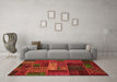 Machine Washable Oriental Orange Modern Area Rugs in a Living Room, wshabs5652org