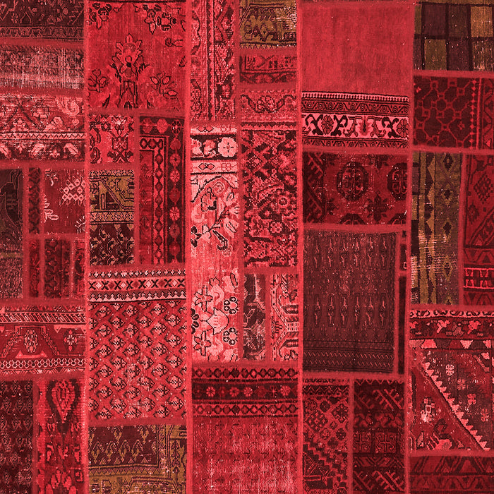 Machine Washable Oriental Red Modern Rug, wshabs5652red