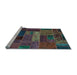 Sideview of Machine Washable Oriental Light Blue Modern Rug, wshabs5652lblu