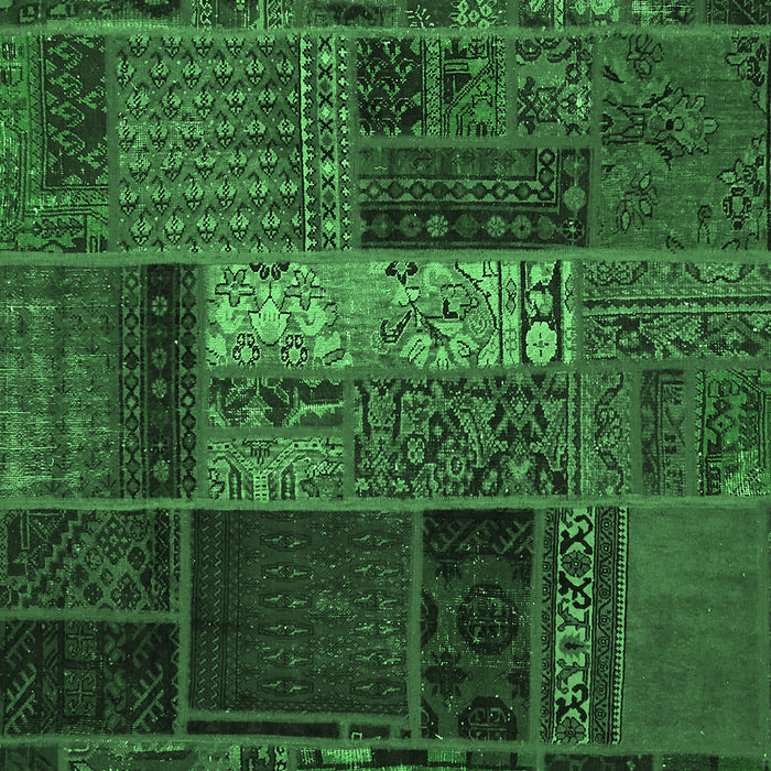 Machine Washable Oriental Emerald Green Modern Area Rugs, wshabs5652emgrn