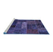 Sideview of Machine Washable Oriental Blue Modern Rug, wshabs5652blu