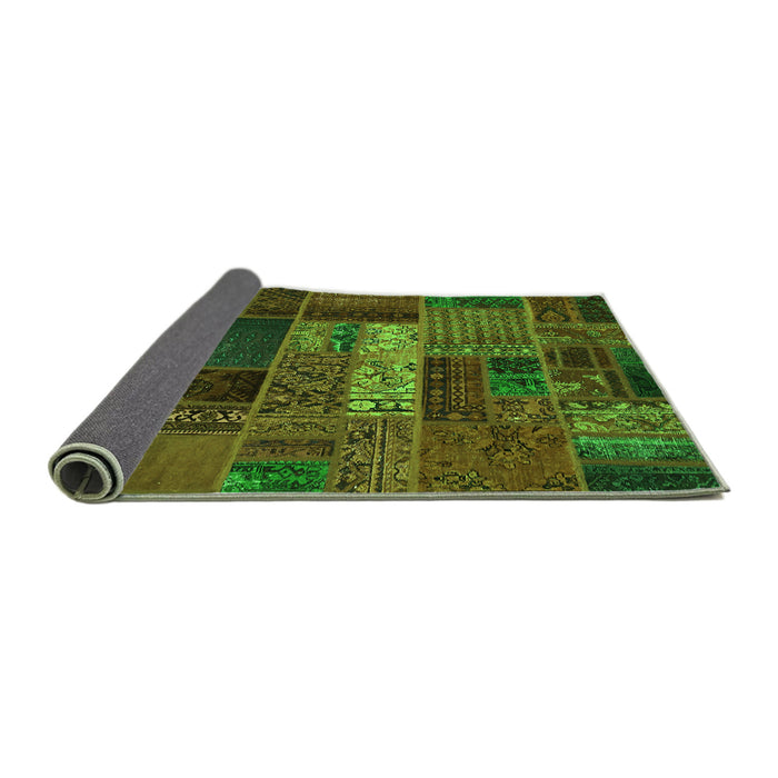 Sideview of Oriental Green Modern Rug, abs5652grn