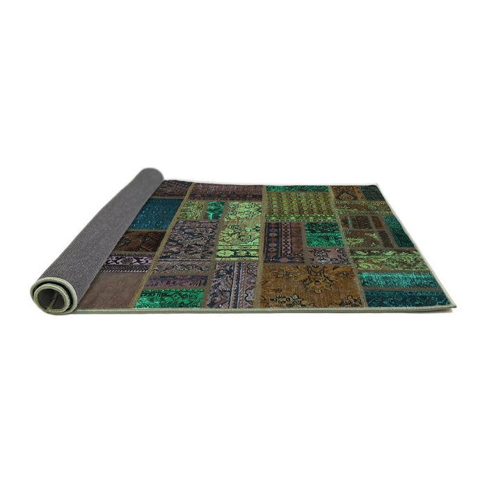 Sideview of Oriental Turquoise Modern Rug, abs5652turq