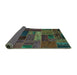 Sideview of Oriental Turquoise Modern Rug, abs5652turq