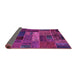 Sideview of Oriental Purple Modern Rug, abs5652pur