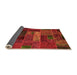 Sideview of Oriental Orange Modern Rug, abs5652org