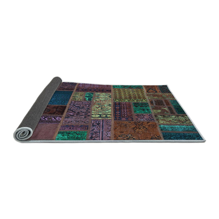Sideview of Oriental Light Blue Modern Rug, abs5652lblu