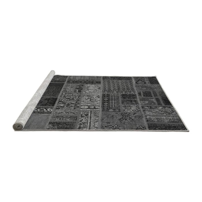 Sideview of Machine Washable Oriental Gray Modern Rug, wshabs5652gry
