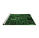 Sideview of Machine Washable Oriental Emerald Green Modern Area Rugs, wshabs5653emgrn