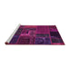 Sideview of Machine Washable Oriental Pink Modern Rug, wshabs5653pnk