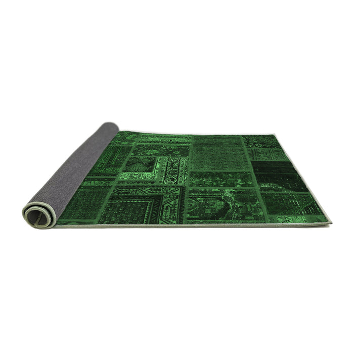 Sideview of Oriental Emerald Green Modern Rug, abs5653emgrn