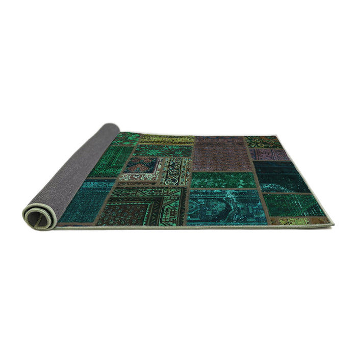 Sideview of Oriental Turquoise Modern Rug, abs5653turq
