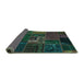 Sideview of Oriental Turquoise Modern Rug, abs5653turq