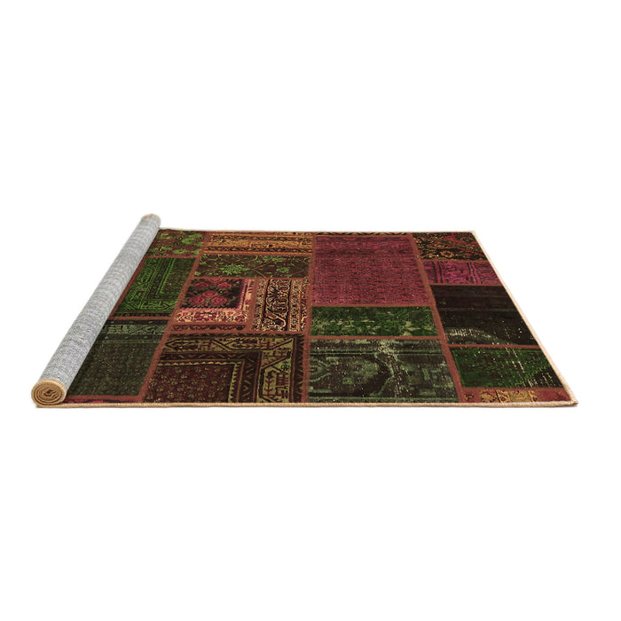 Sideview of Machine Washable Oriental Brown Modern Rug, wshabs5653brn