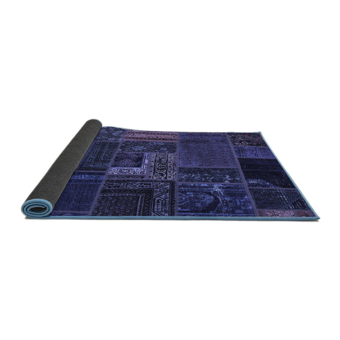 Sideview of Oriental Blue Modern Rug, abs5653blu