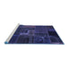 Sideview of Machine Washable Oriental Blue Modern Rug, wshabs5653blu