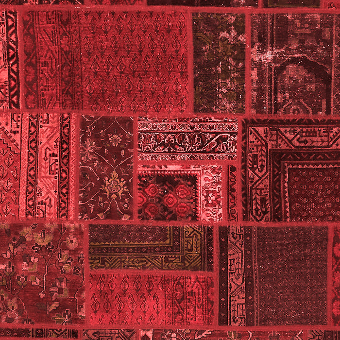 Machine Washable Oriental Red Modern Rug, wshabs5653red