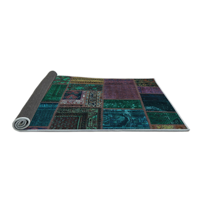 Sideview of Oriental Light Blue Modern Rug, abs5653lblu