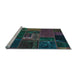 Sideview of Machine Washable Oriental Light Blue Modern Rug, wshabs5653lblu