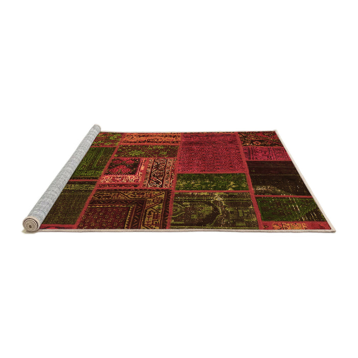 Sideview of Machine Washable Oriental Orange Modern Area Rugs, wshabs5653org