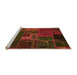 Sideview of Machine Washable Oriental Orange Modern Area Rugs, wshabs5653org