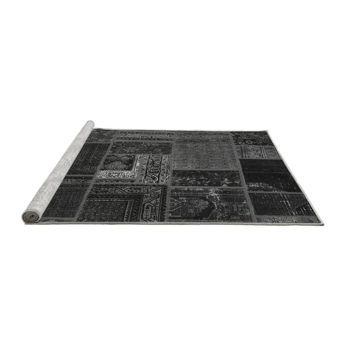 Sideview of Machine Washable Oriental Gray Modern Rug, wshabs5653gry