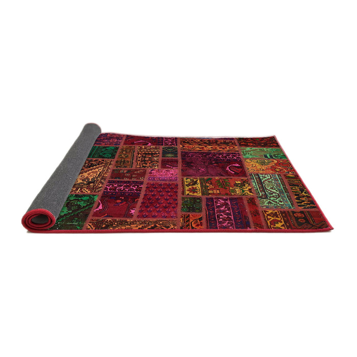 Sideview of Abstract Dark Sienna Brown Oriental Rug, abs5654