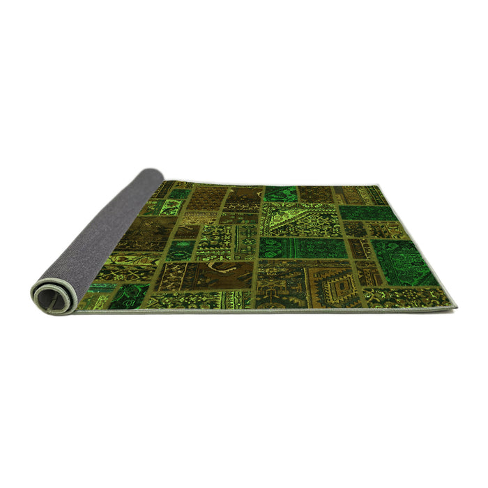 Sideview of Oriental Green Modern Rug, abs5654grn