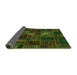 Sideview of Oriental Green Modern Rug, abs5654grn