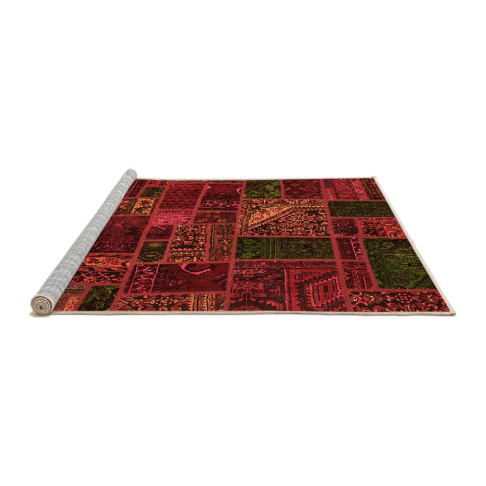 Sideview of Machine Washable Oriental Orange Modern Area Rugs, wshabs5654org
