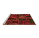 Sideview of Machine Washable Oriental Orange Modern Area Rugs, wshabs5654org