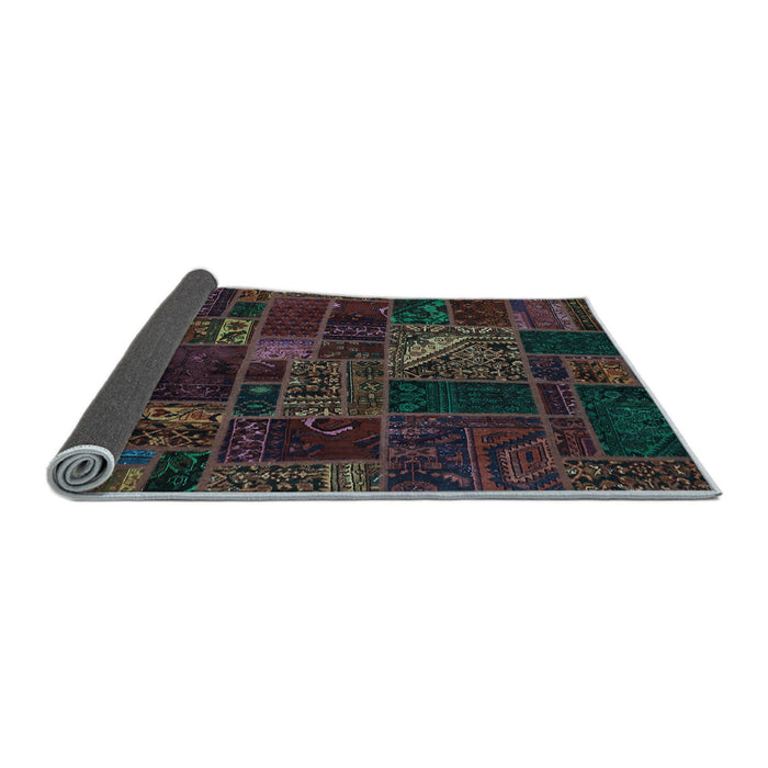 Sideview of Oriental Light Blue Modern Rug, abs5654lblu