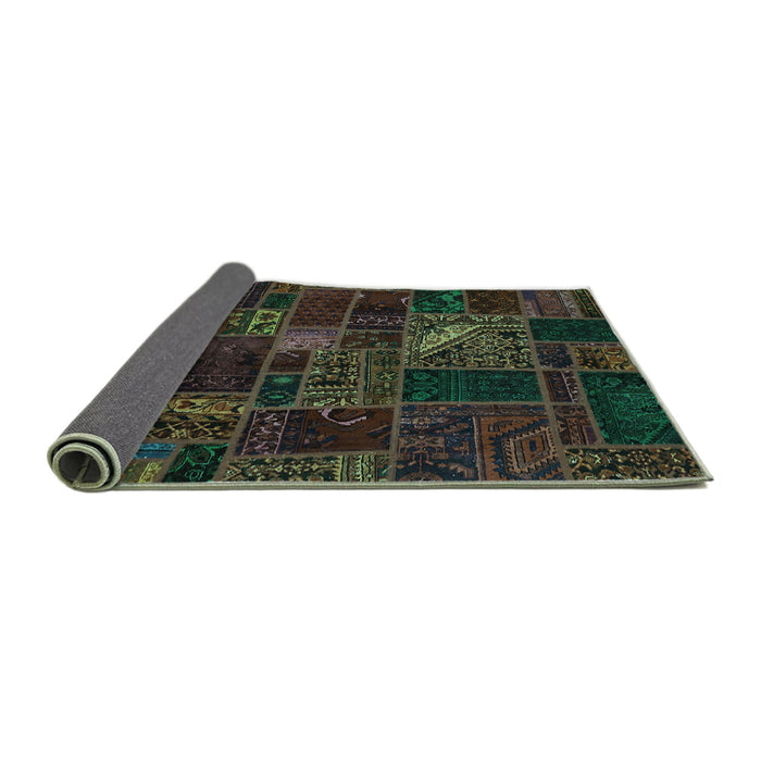 Sideview of Oriental Turquoise Modern Rug, abs5654turq