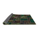 Sideview of Oriental Turquoise Modern Rug, abs5654turq