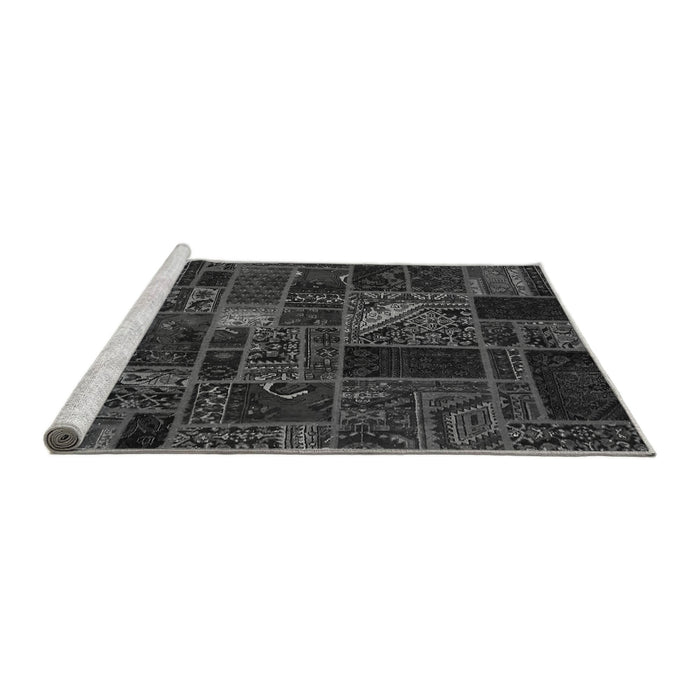 Sideview of Machine Washable Oriental Gray Modern Rug, wshabs5654gry