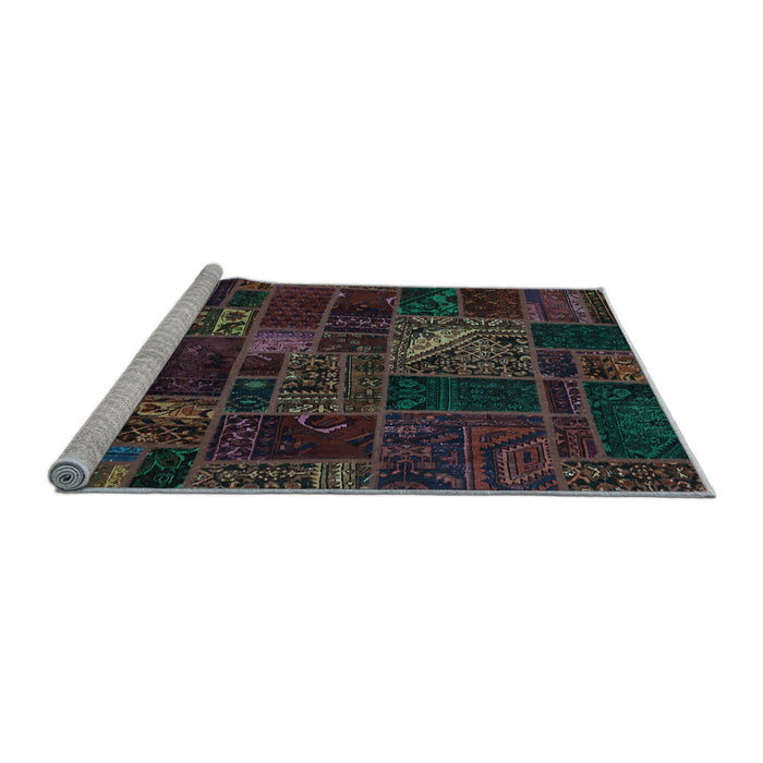 Sideview of Machine Washable Oriental Light Blue Modern Rug, wshabs5654lblu