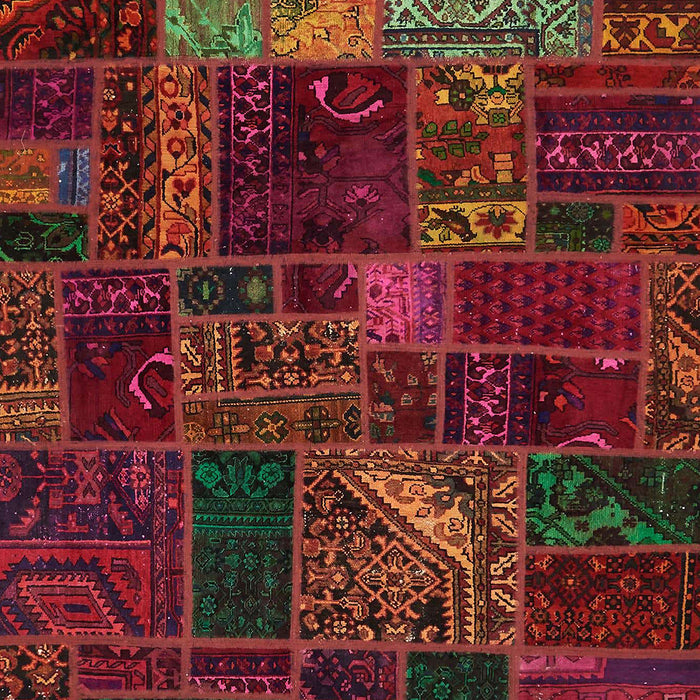 Abstract Dark Sienna Brown Oriental Rug, abs5654