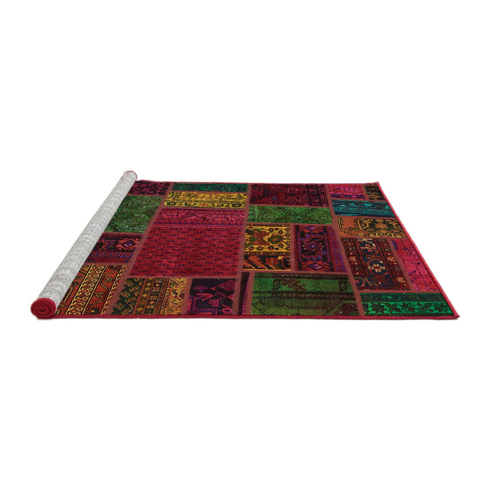 Sideview of Machine Washable Abstract Sepia Brown Rug, wshabs5655