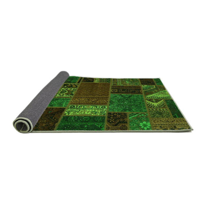 Sideview of Oriental Green Modern Rug, abs5655grn